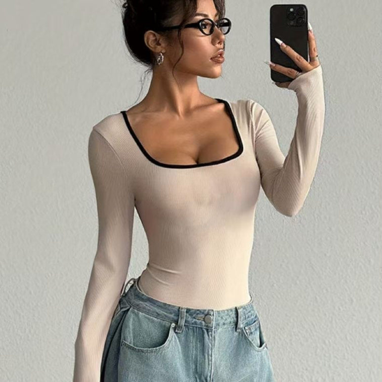 Slim Fit Patchwork Fashion Sexy Siamese Clothes For Women